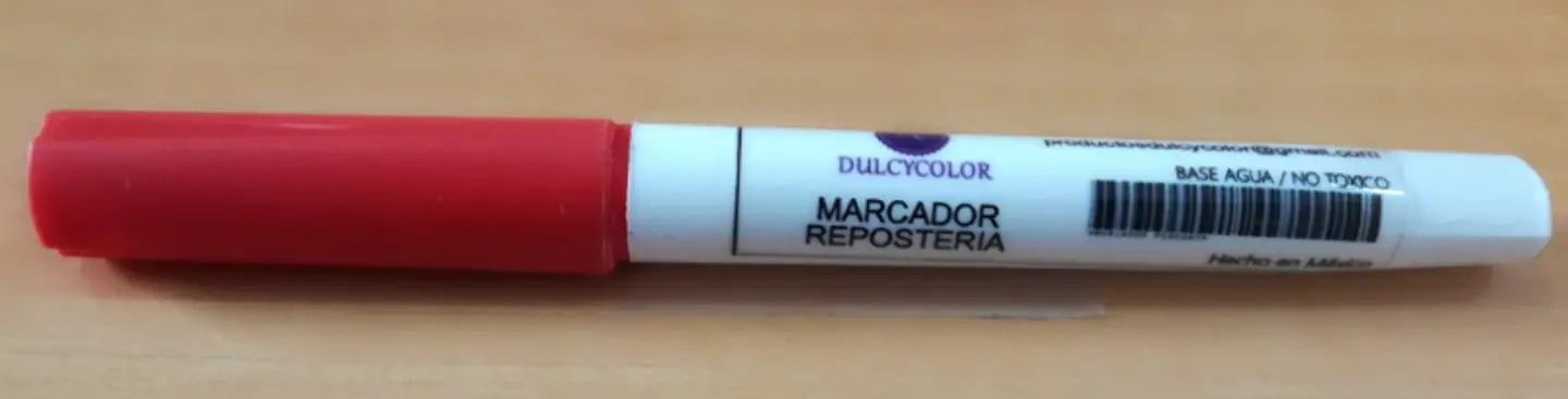  Marcador comestible 1 punta Dulcycolor rojo 2