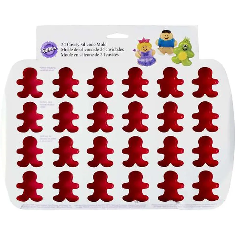  Molde ni?o jengibre mini rojo 24 cav silicon 2105?-0553 1