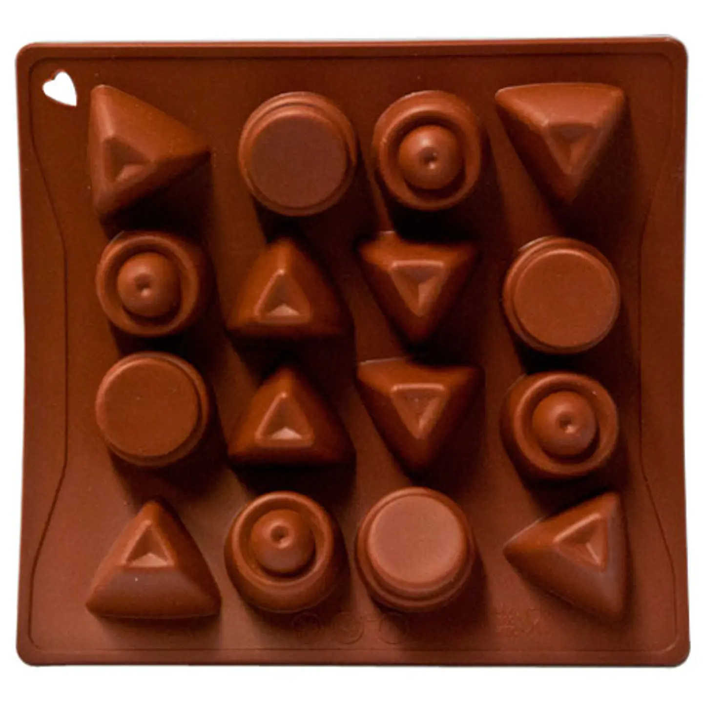  Molde de silicon choco piramides 16 cav 4-1631 1