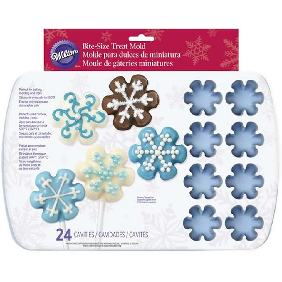  Molde copo de nieve azul 24 cav silicon 2105-8327 1