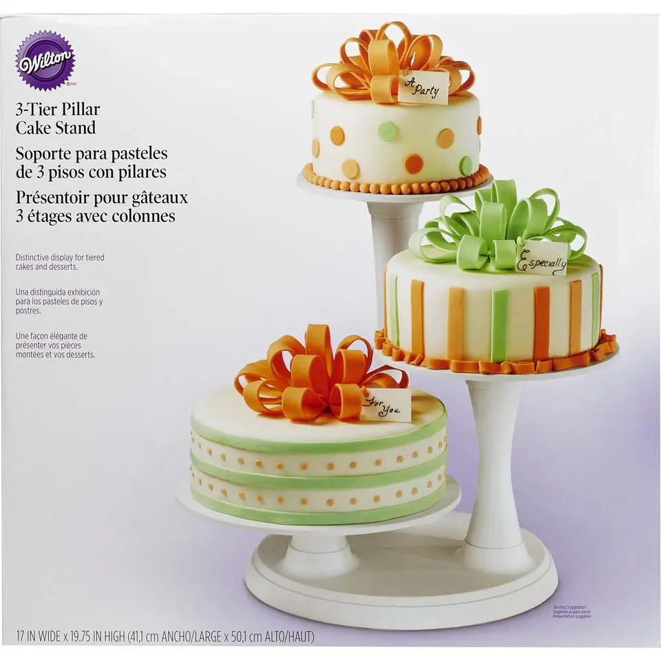  Soporte p pasteles 3 pisos con pilares Wilton 307-350 1