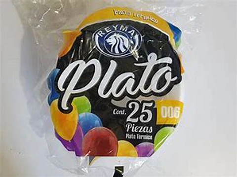  REY Charola de unicel no.6 pastelero paquete c/25Piezas