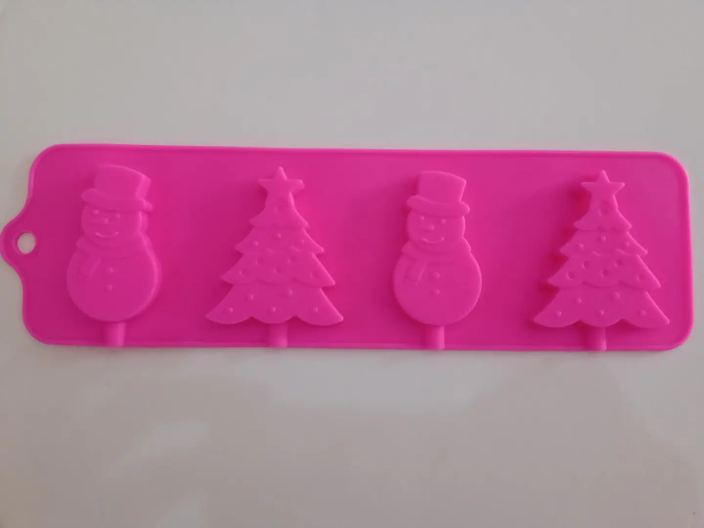  Molde silicon arbol y mu?eco de nieve 4cav BCS-HX532 1