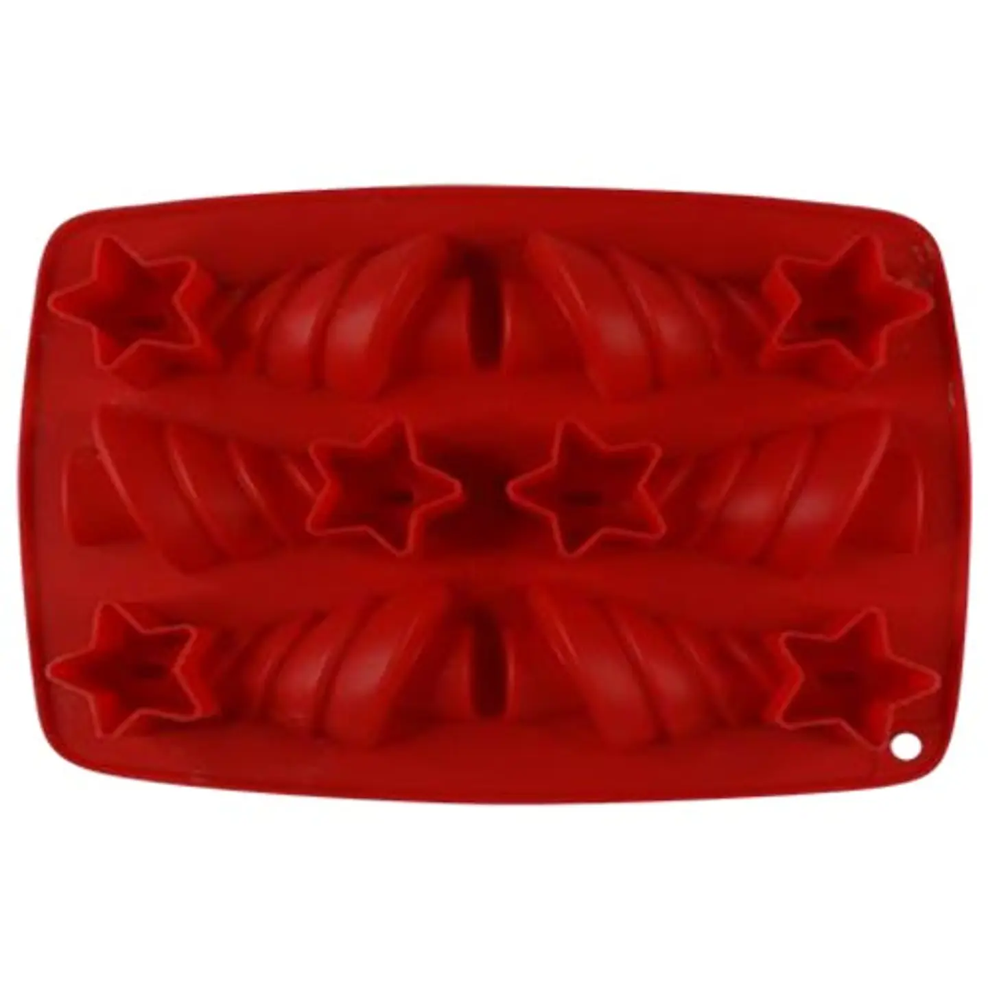  Molde de silicon arbolitos de navidad rojo 6 cavidades 5-52 1