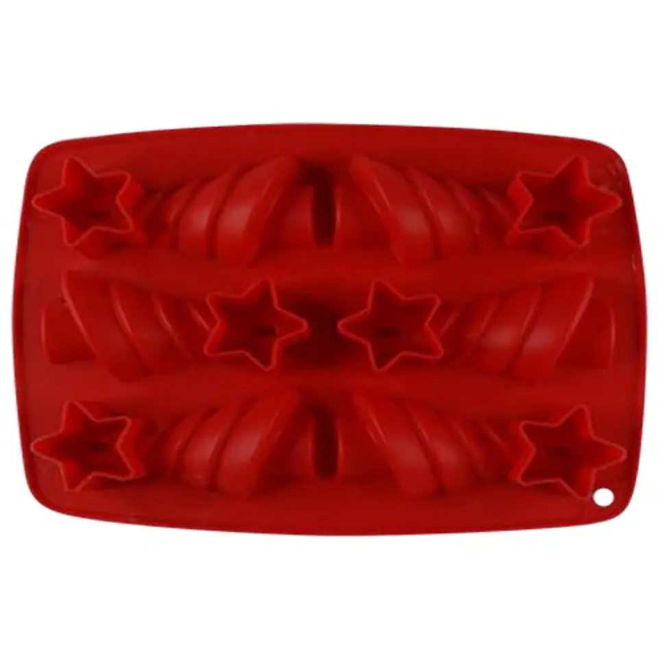  Molde de silicon arbolitos de navidad rojo 6 cavidades 5-52 1