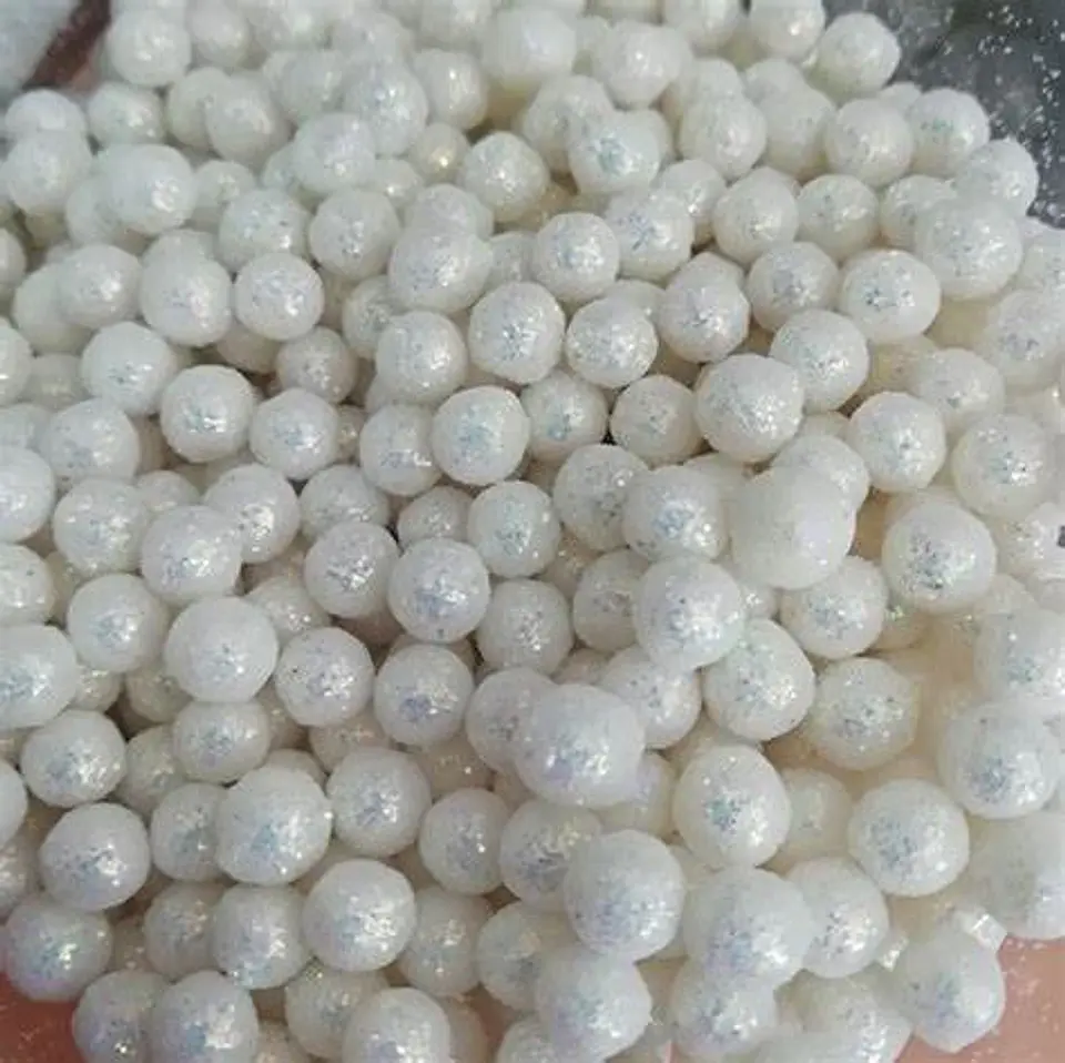  Perla diamantada grande blanco holograma verde 1