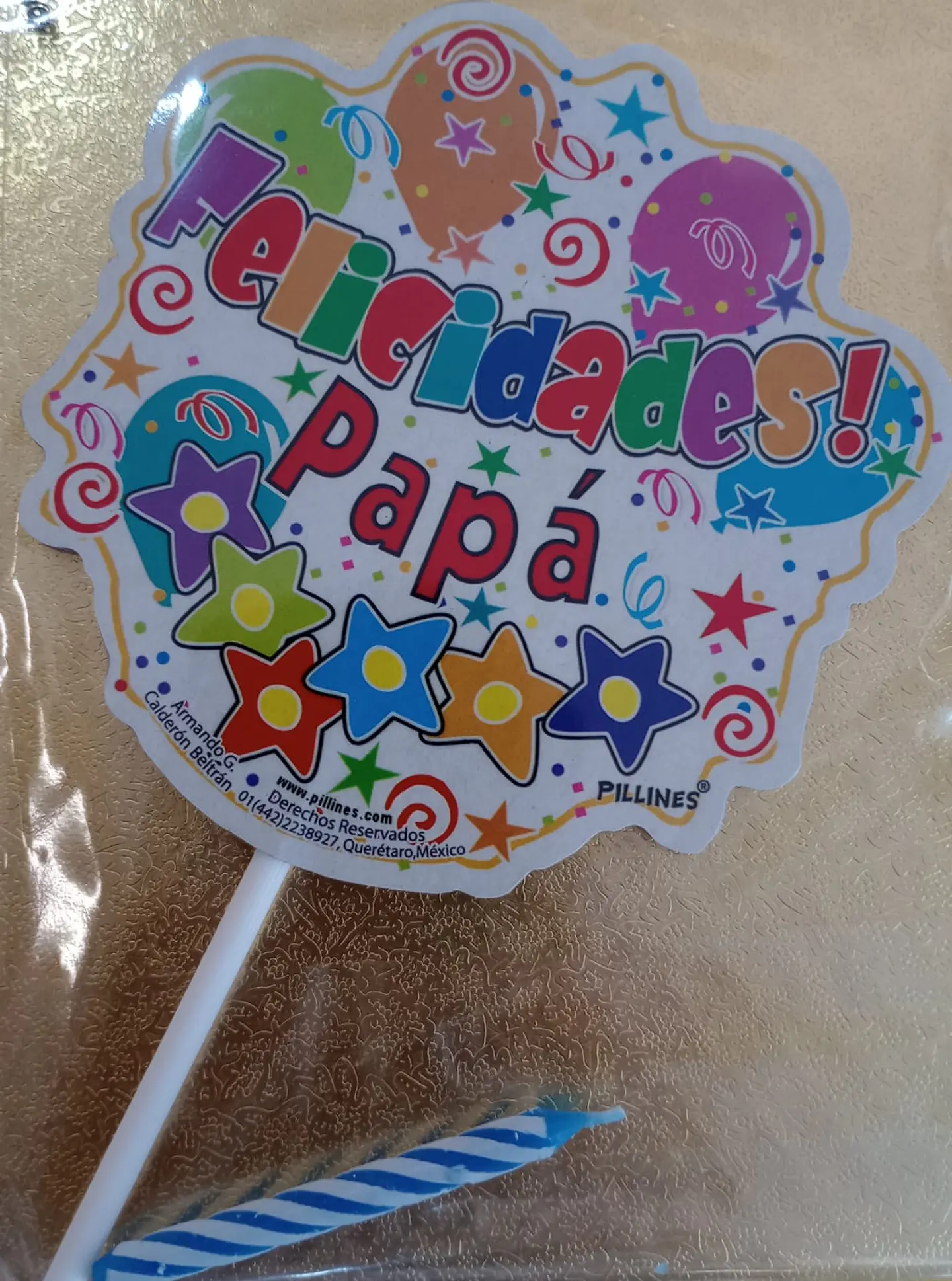  Vela felicidades papa 1