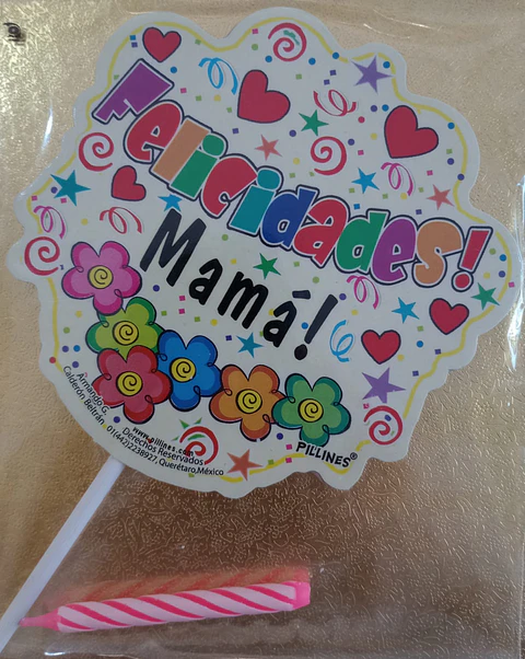  Vela felicidades mama