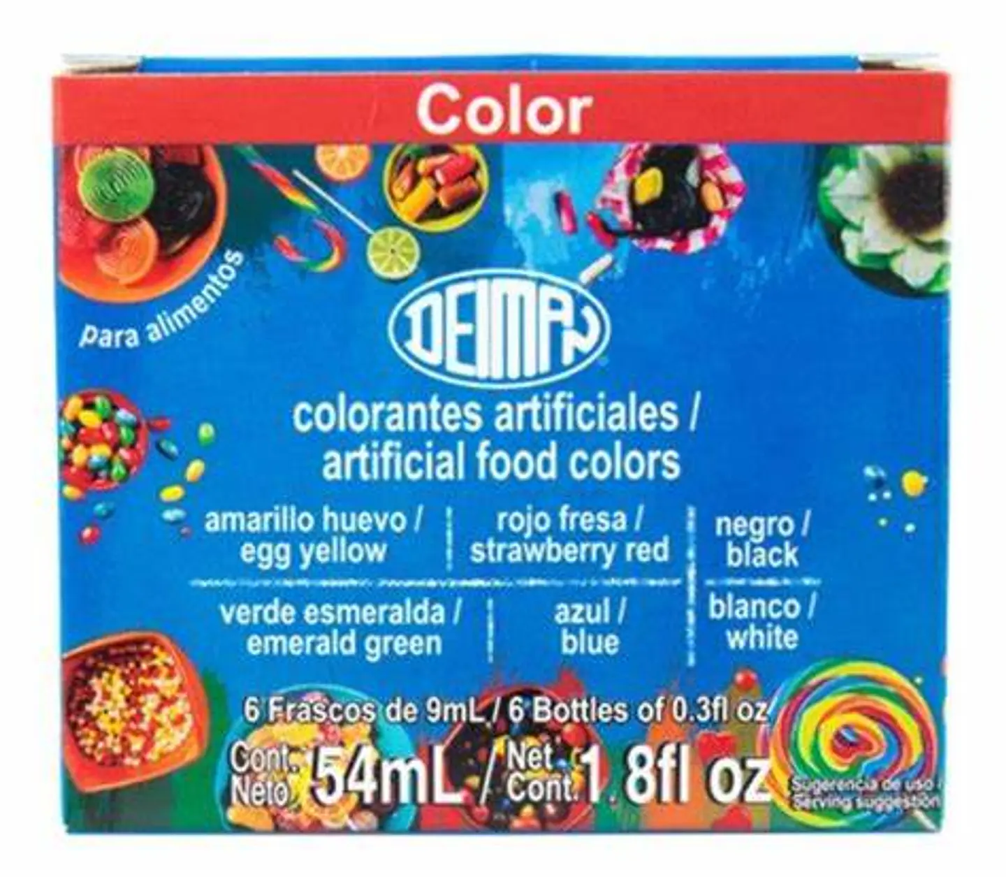  Colorante Liquido Multicolor Deiman - 6 X 9ml 1