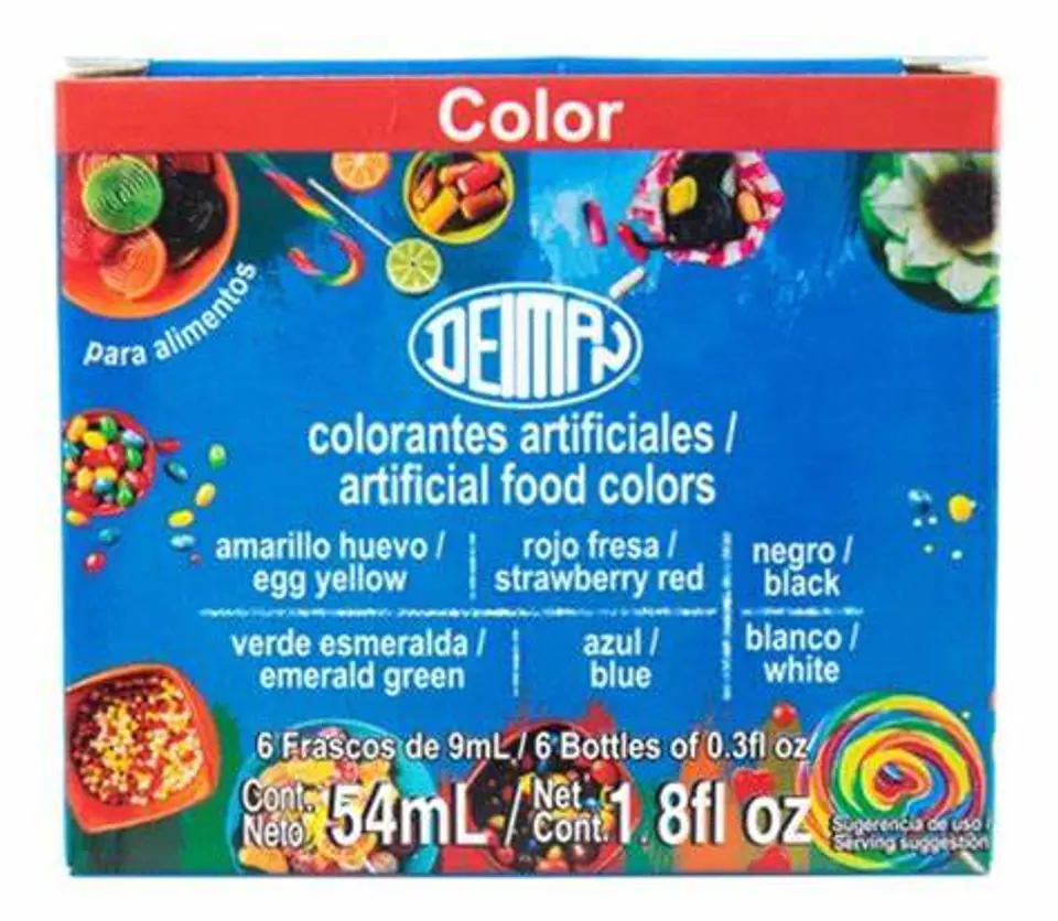  Colorante Liquido Multicolor Deiman - 6 X 9ml 1