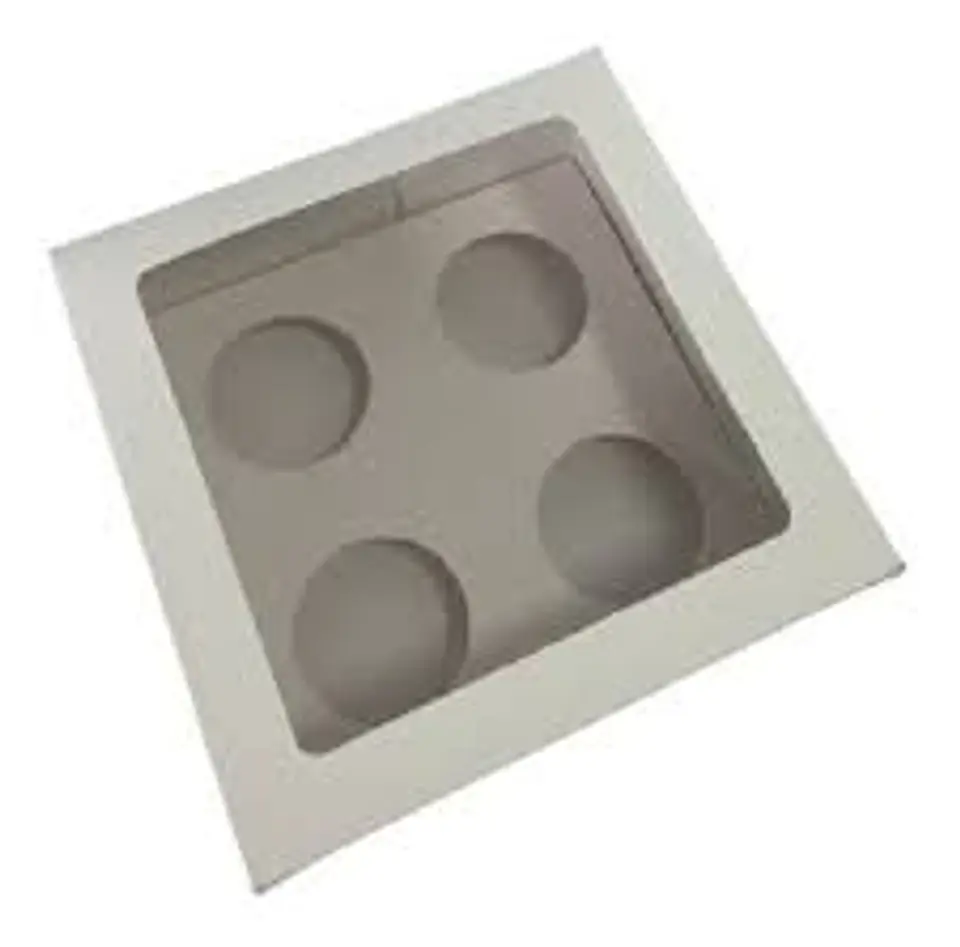  Caja cupcake 4 muffin plata pieza 1