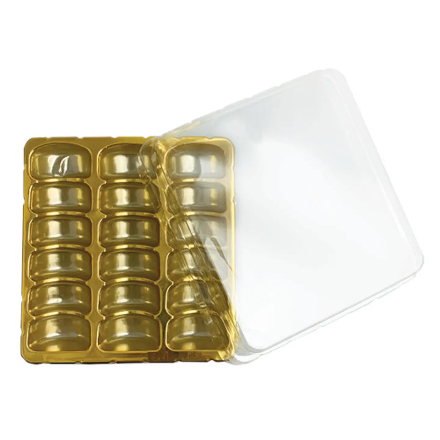  Charola Dorada C/Tapa Plast 18cm 1