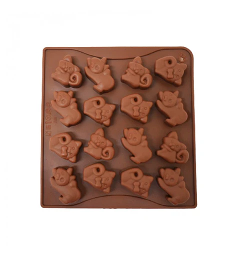  M Sili choco gatos 16cav 18x17cm SIL001225
