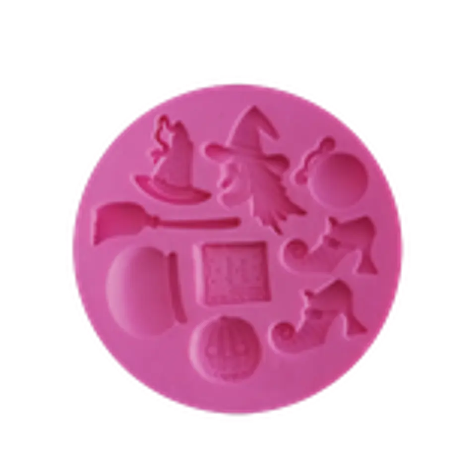  Molde Silicon Halloween bruja y libro MSC686 1
