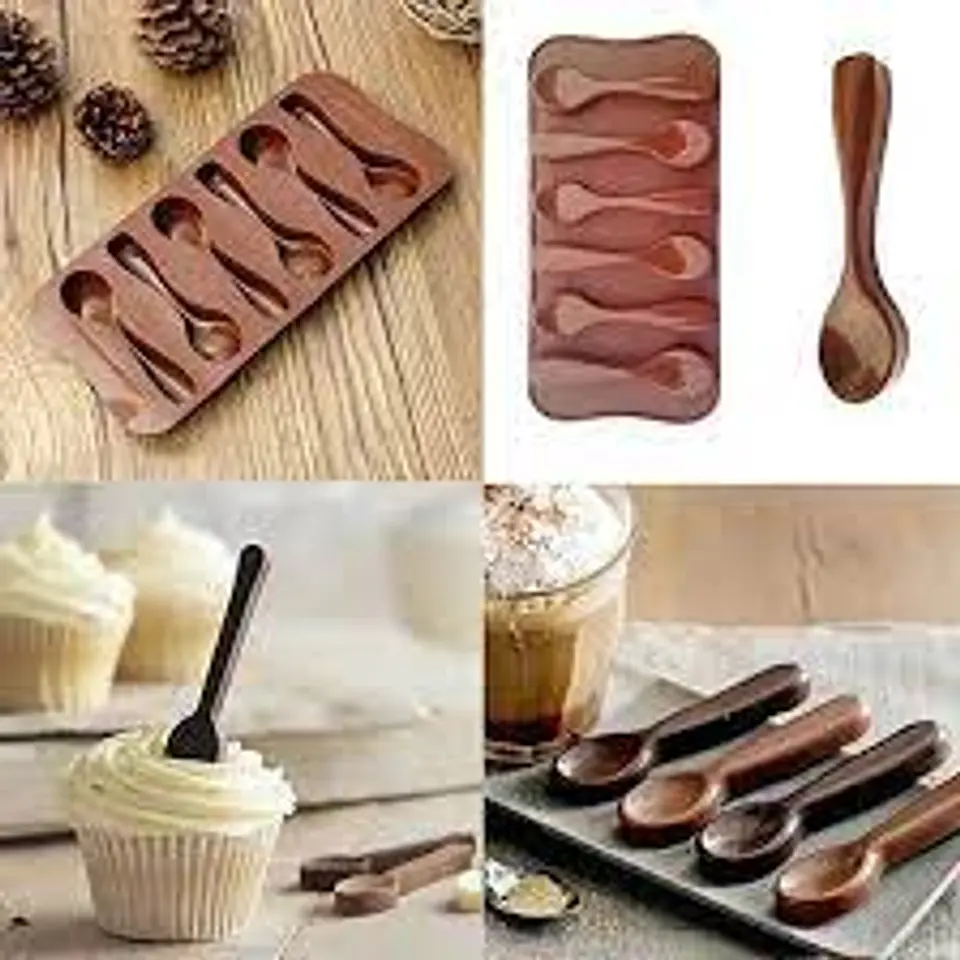  Molde De Silicon Para Chocolate En Forma De Cucharas DTEM25 1