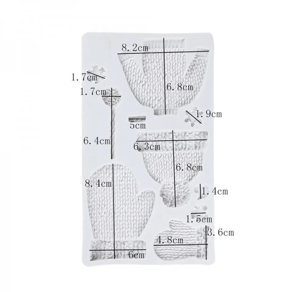  Molde silicon guante gorro y sueter  TC-122139 2