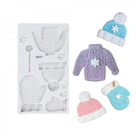  Molde silicon guante gorro y sueter  TC-122139