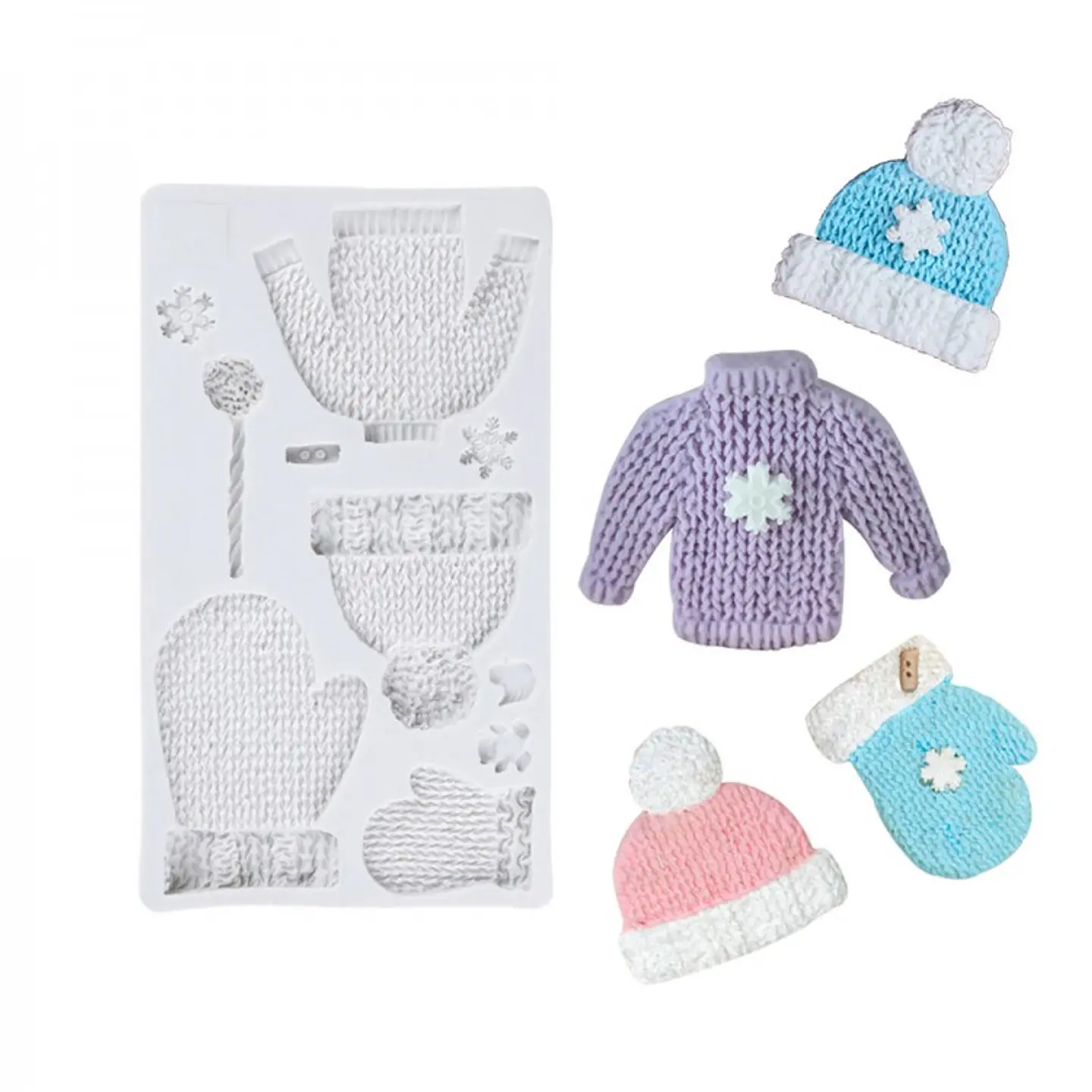  Molde silicon guante gorro y sueter  TC-122139 1