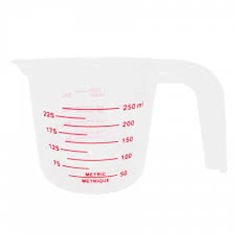  TAza medidora de plastico 250ml  4-0299