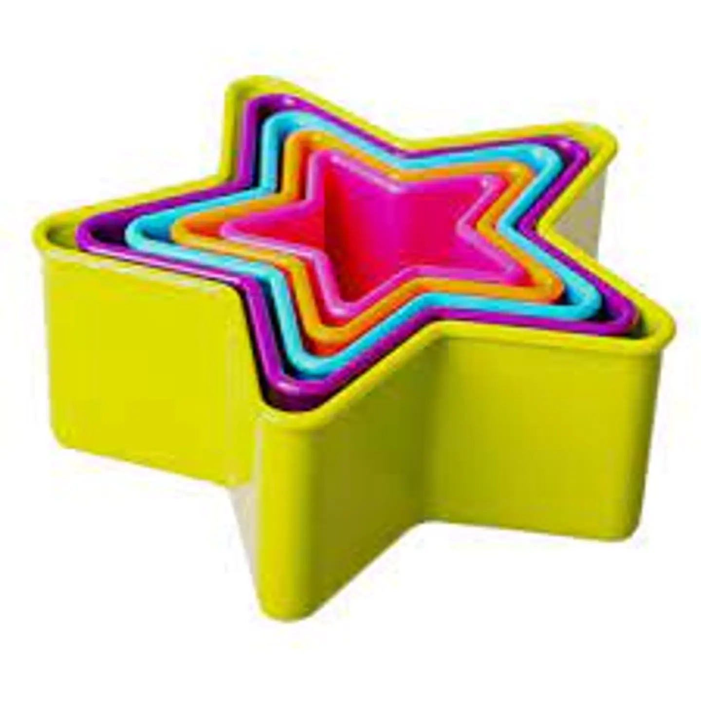  Cortador galleta estrellas x5 colores 92004 1