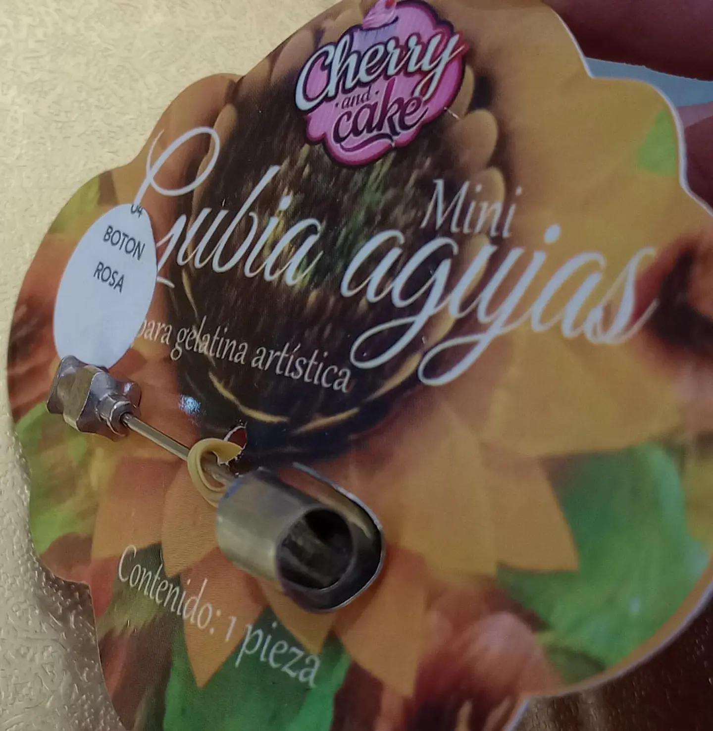  Mini Gubia agujas acero inox boton de rosa S04 2