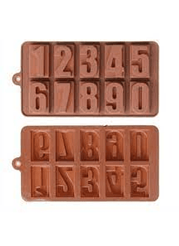 Molde silicón números de chocolate DTEM450