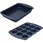  SET MOLDES ANTIADHERENTES AZUL 7 PIEZAS - thumbnail 3