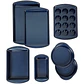  SET MOLDES ANTIADHERENTES AZUL 7 PIEZAS - thumbnail 5