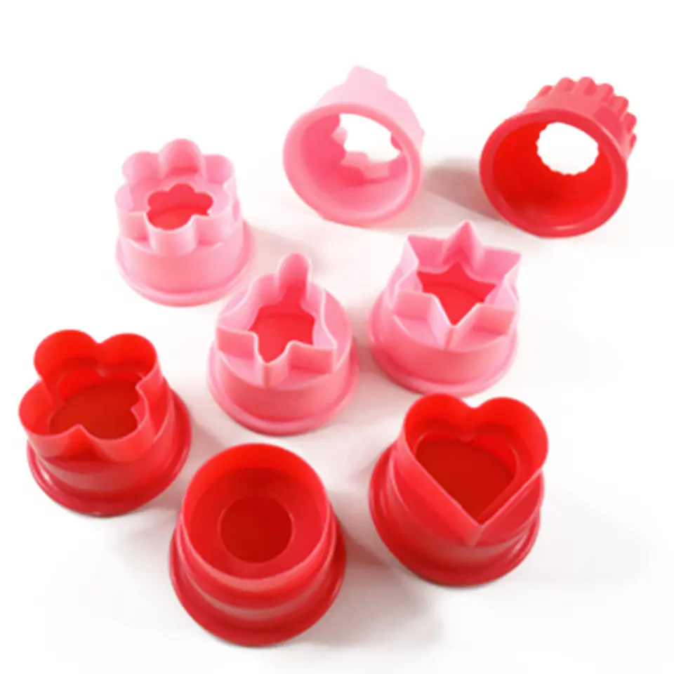  Jgo Cortador plast flor corazon estre 8 Pieza 63-141 1