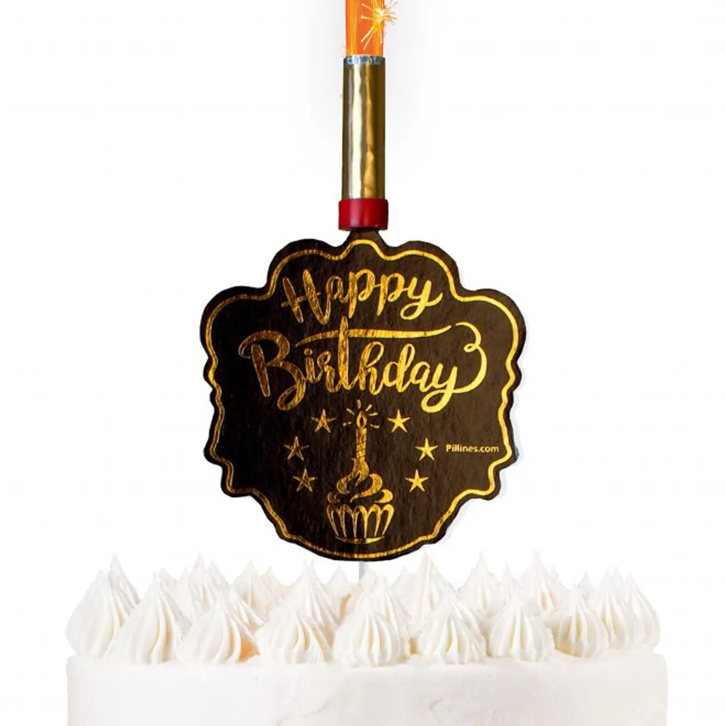  Vela luminosa happy birthday negra 1