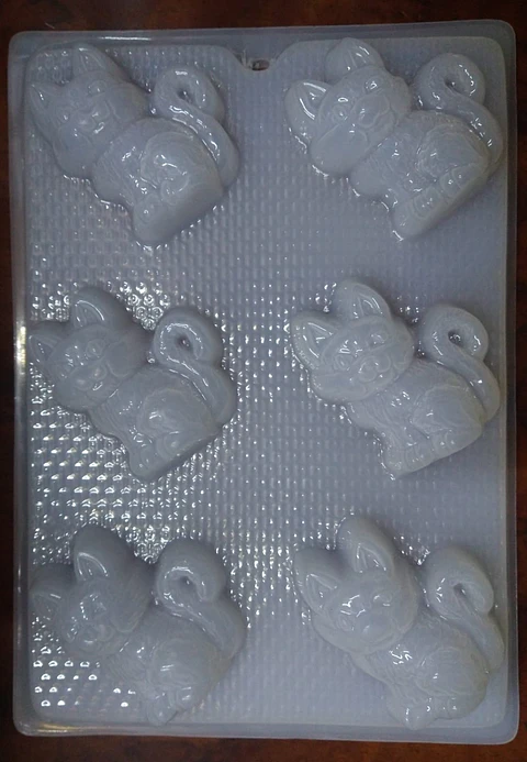  Molde para gelatina chico gato 6cav.