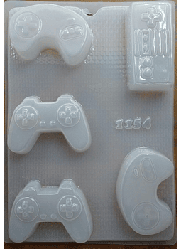  Molde para gelatina chico control gamer 5cav.