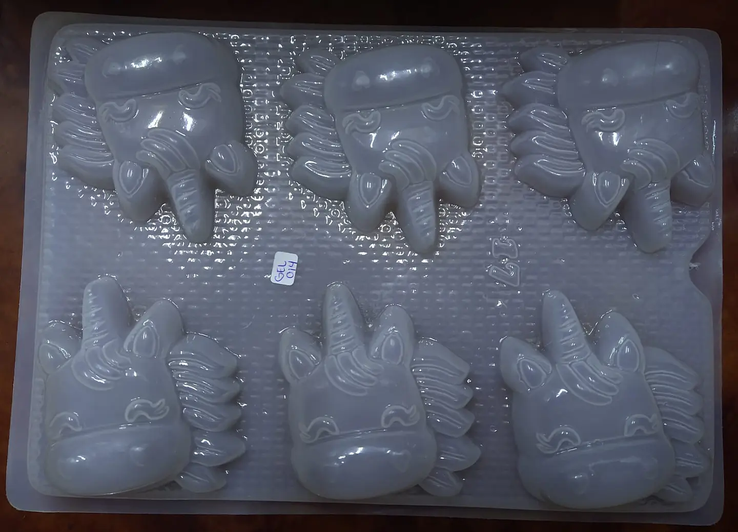  Molde para gelatina Unicornio 6 cav. #17 1