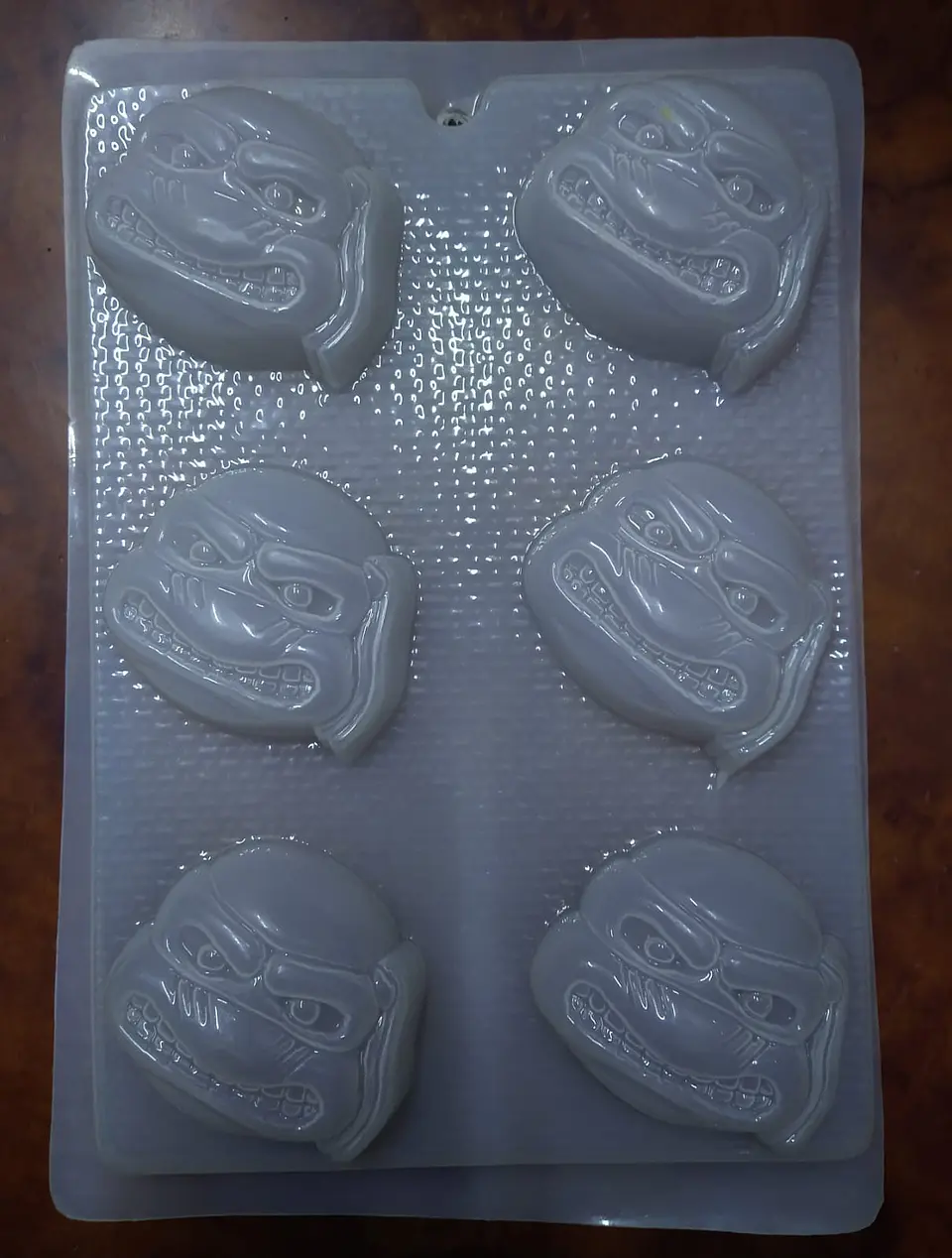  Molde para gelatina chico tortugas ninja 6cav. 1
