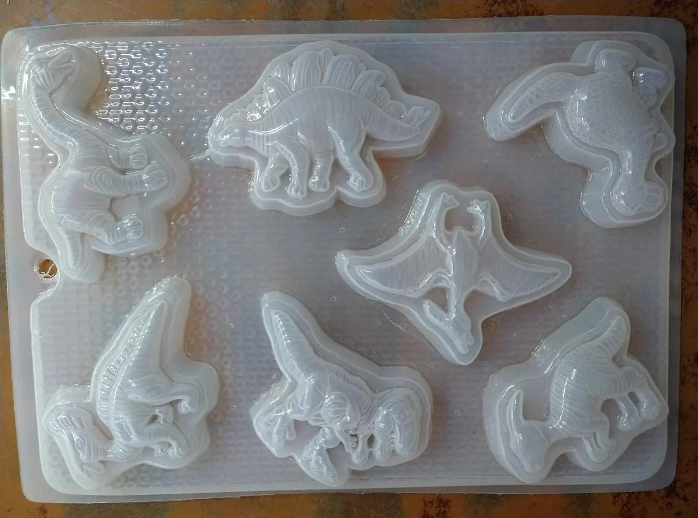  Molde para gelatina chico  dinosaurios 7cav. #1494 1