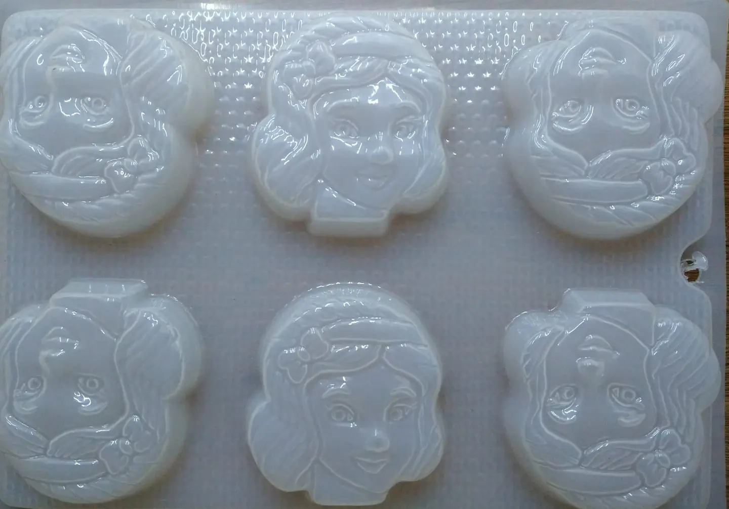  Molde para gelatina chico blanca nieves 6cav. 1