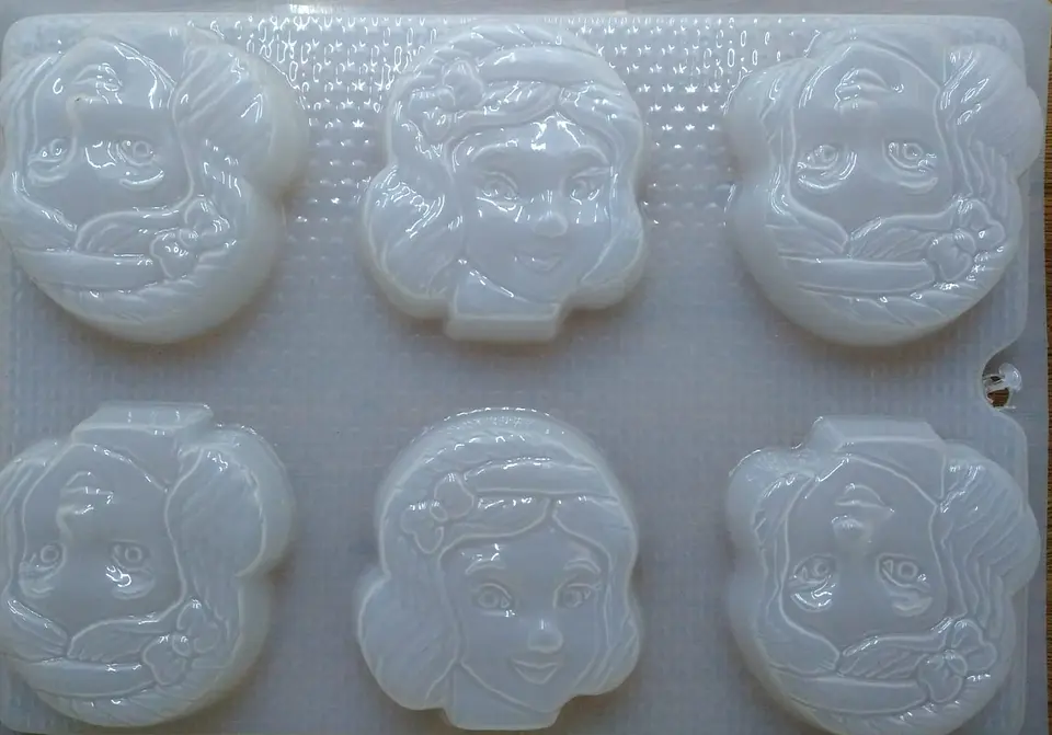  Molde para gelatina chico blanca nieves 6cav. 1