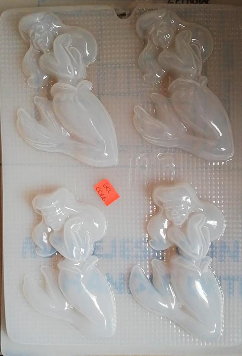  Molde para gelatina chico sirenita 4Piezaas
