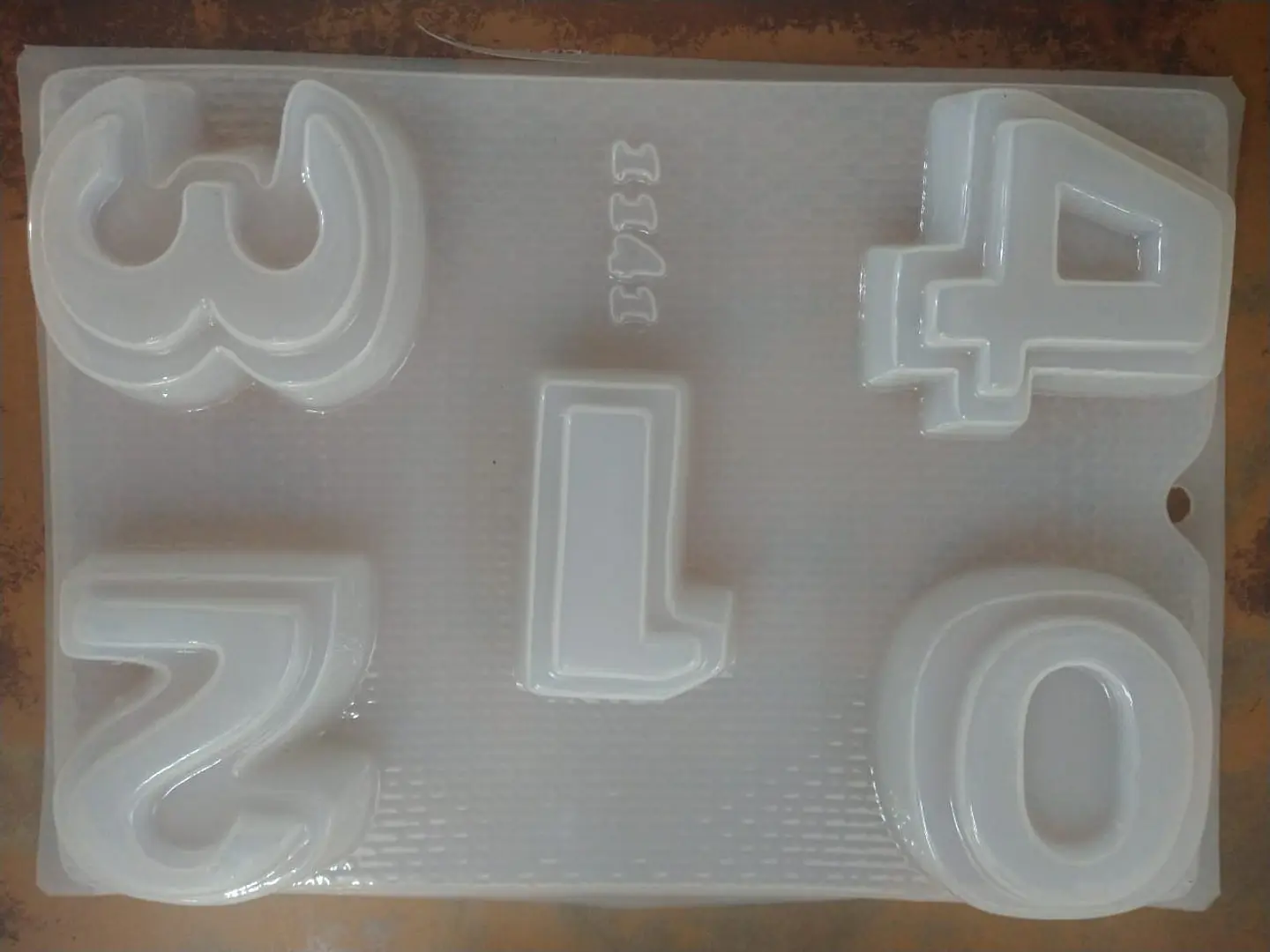  Molde para gelatina chico numeros  0-4 1