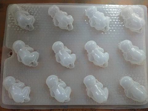  Molde para gelatina chico bebes acostados 12cav.