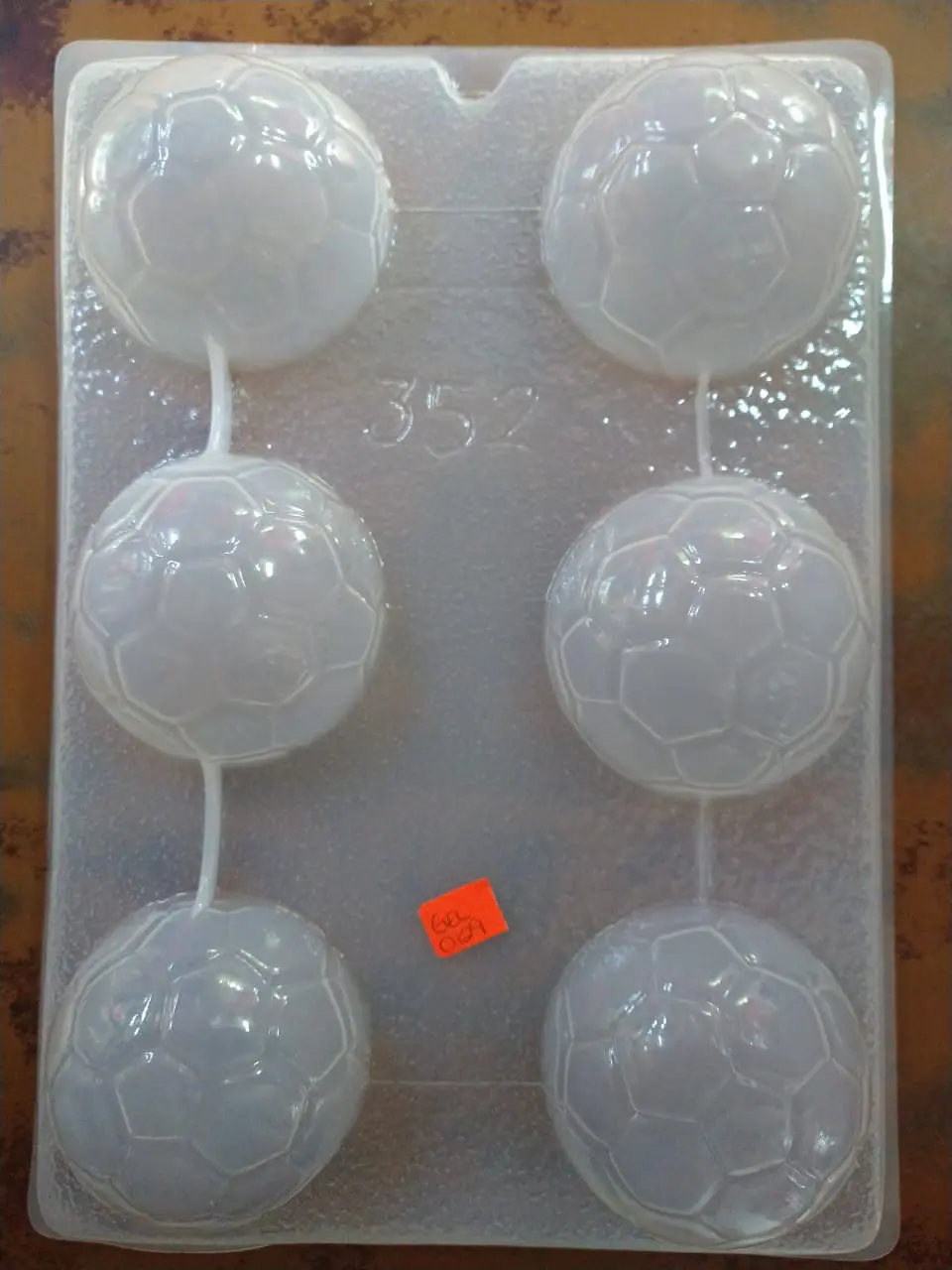  Molde para gelatina chico balones futbol #352 1