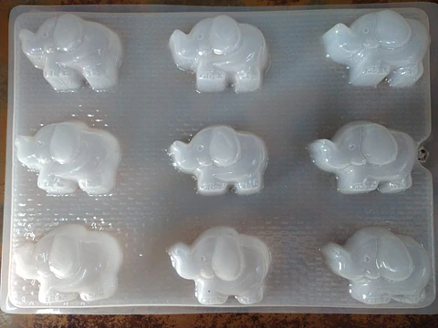  Molde para gelatina chico elefantes 9cav.