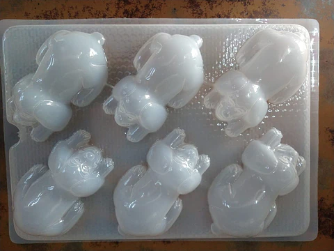  Molde para gelatina chico perro liso 6 cav.