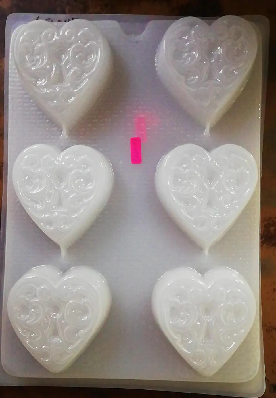  Molde para gelatina chico cerradura corazon 1