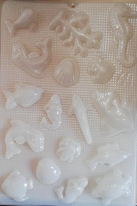  Molde para gelatina chico animales marinos #60