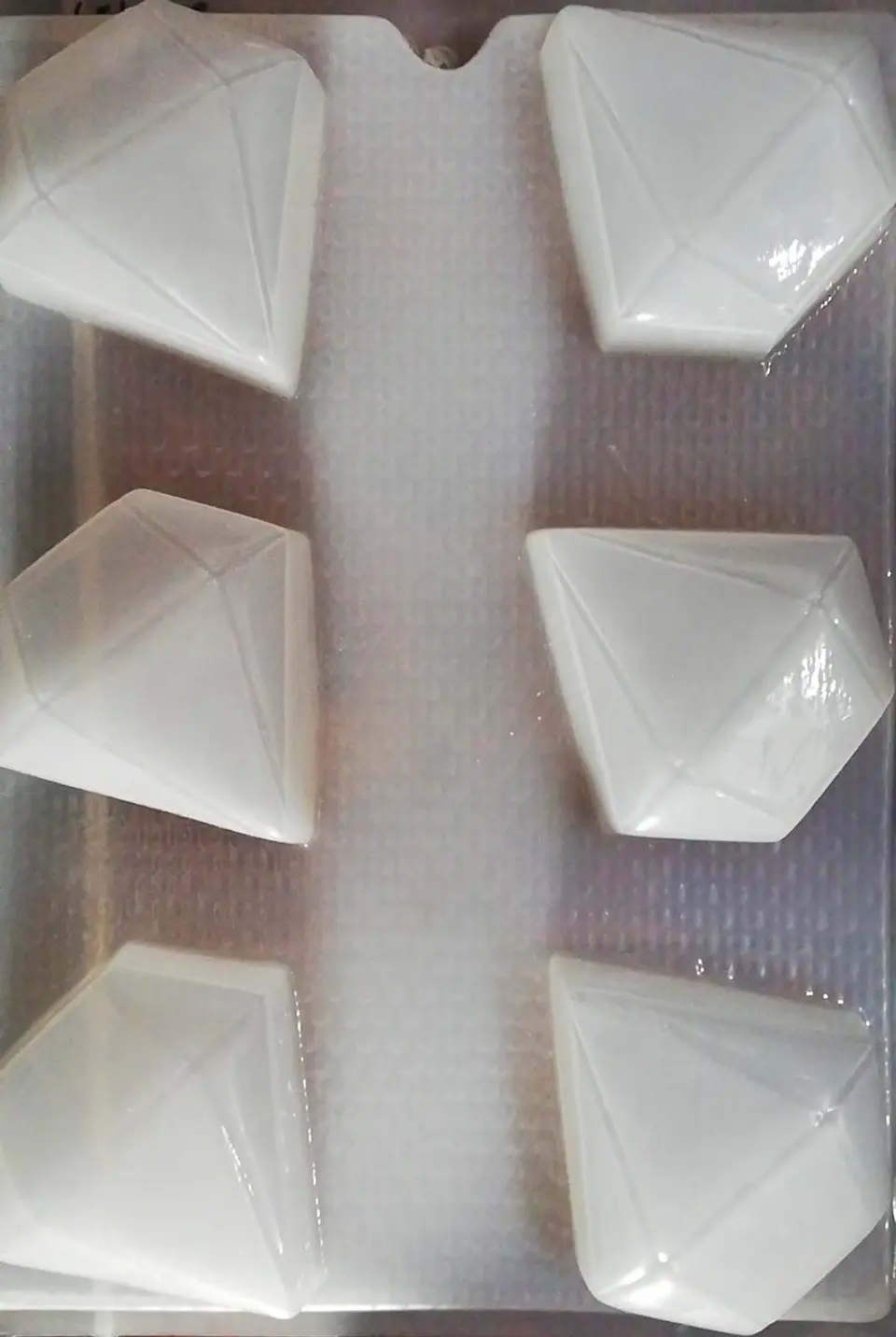  Molde para gelatina chico diamantes 6cav. 1