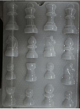 Molde para gelatina chico piezas de ajedrez