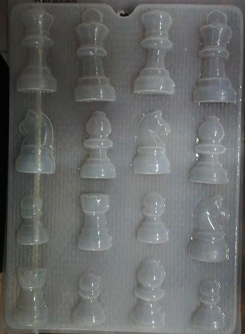  Molde para gelatina chico piezas de ajedrez