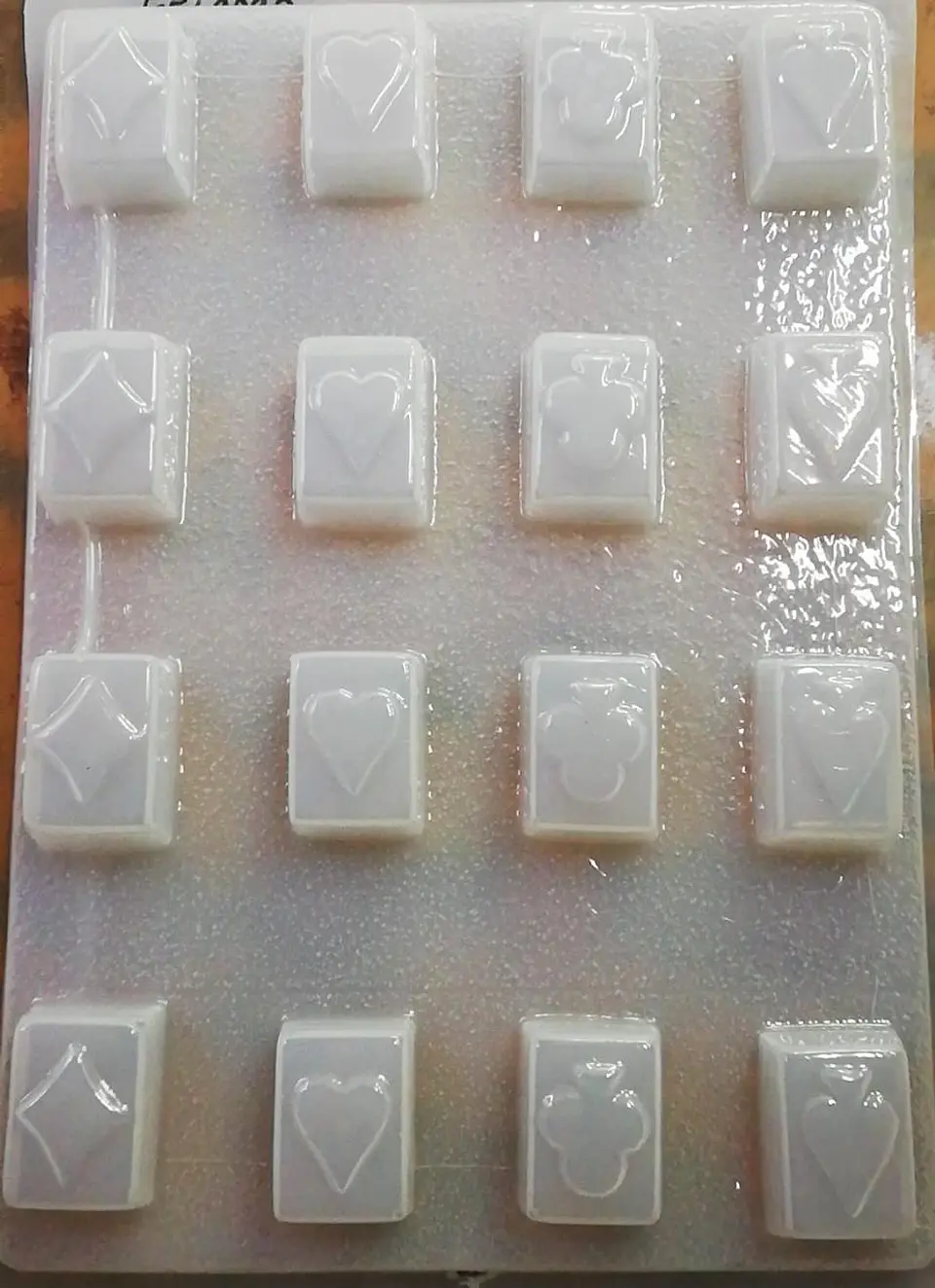  Molde para gelatina chico cartas de poker 16cav. 1