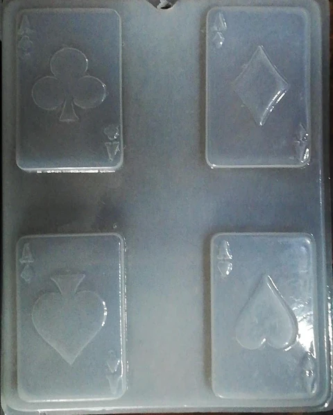  Molde para gelatina chico cartas de poker